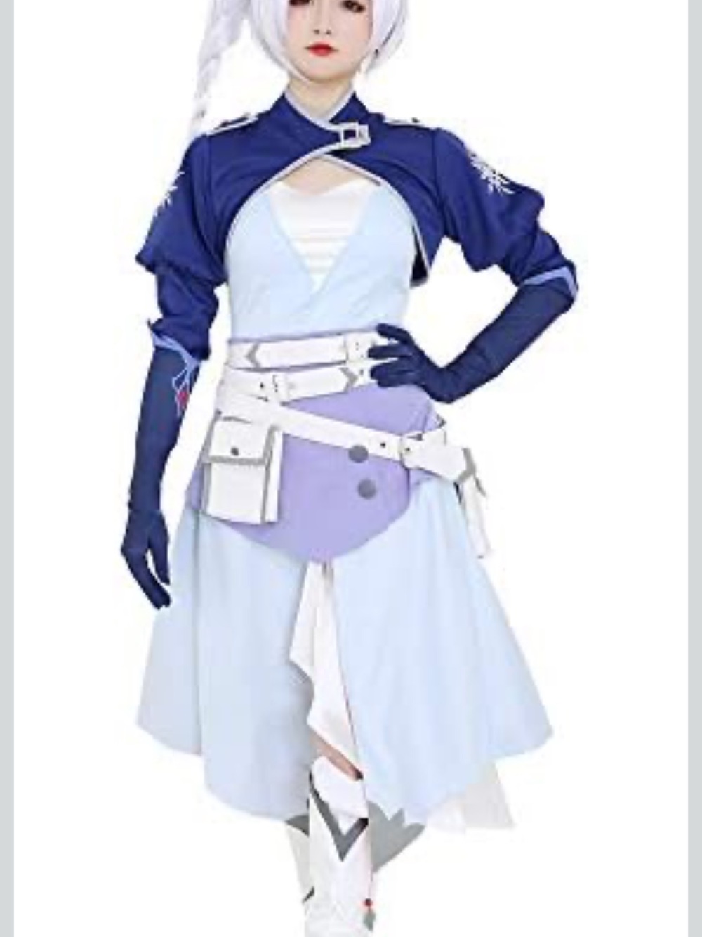 New 💙 miccostumes Women's Volume 7 Weiss Schnee Cosplay Halloween Costume Small